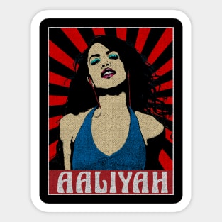 Aaliyah Pop Art Style Sticker